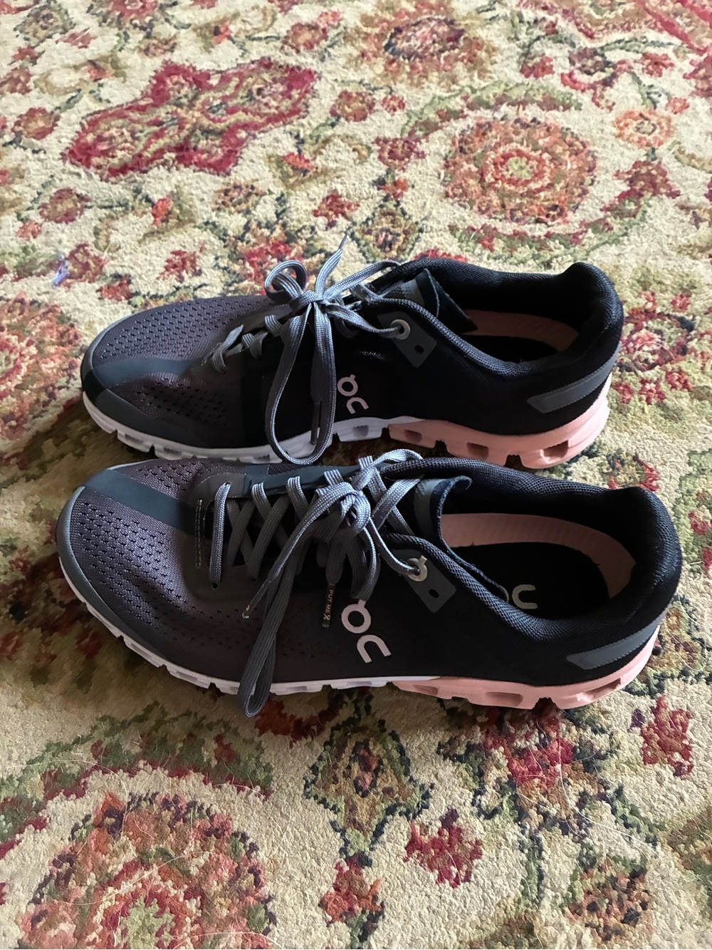 On Running Women's Cloud Running Shoes - Gray with Pink